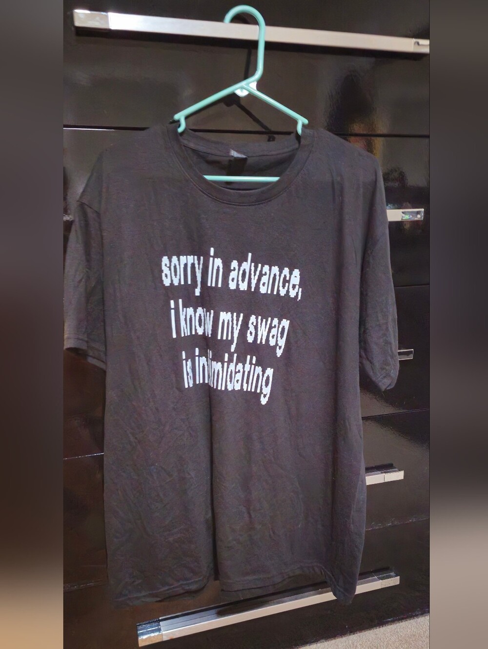 Black Graphic Tee - 'Sorry in Advance'